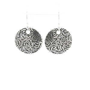 Rose Garden Drop Earrings - Silver