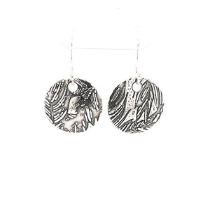 Abstract Feathers Drop Earrings - Silver