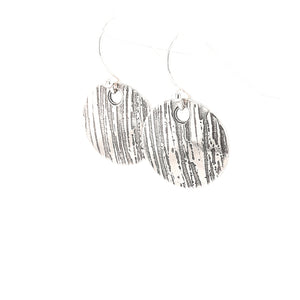 Rough Silk Drop Earrings - Silver